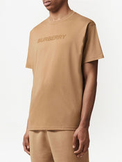 Burberry Harriston Logo Print T-Shirt Camel Brown