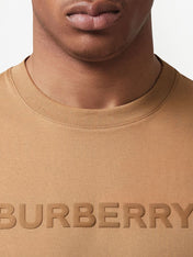 Burberry Harriston Logo Print T-Shirt Camel Brown