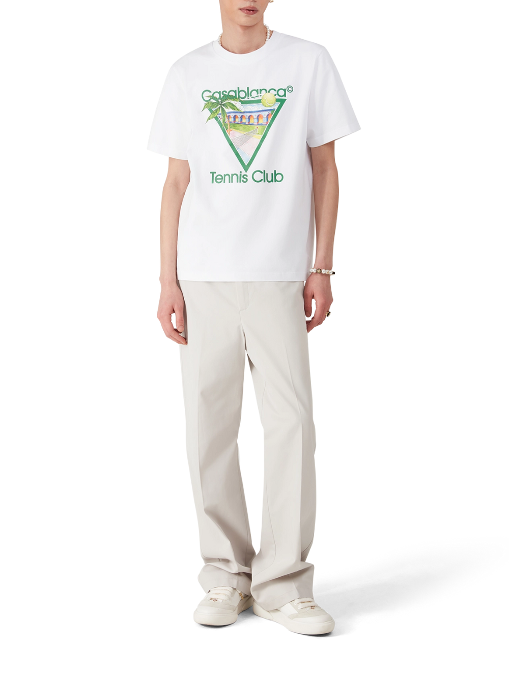 Casablanca Tennis Club Icon T Shirt White