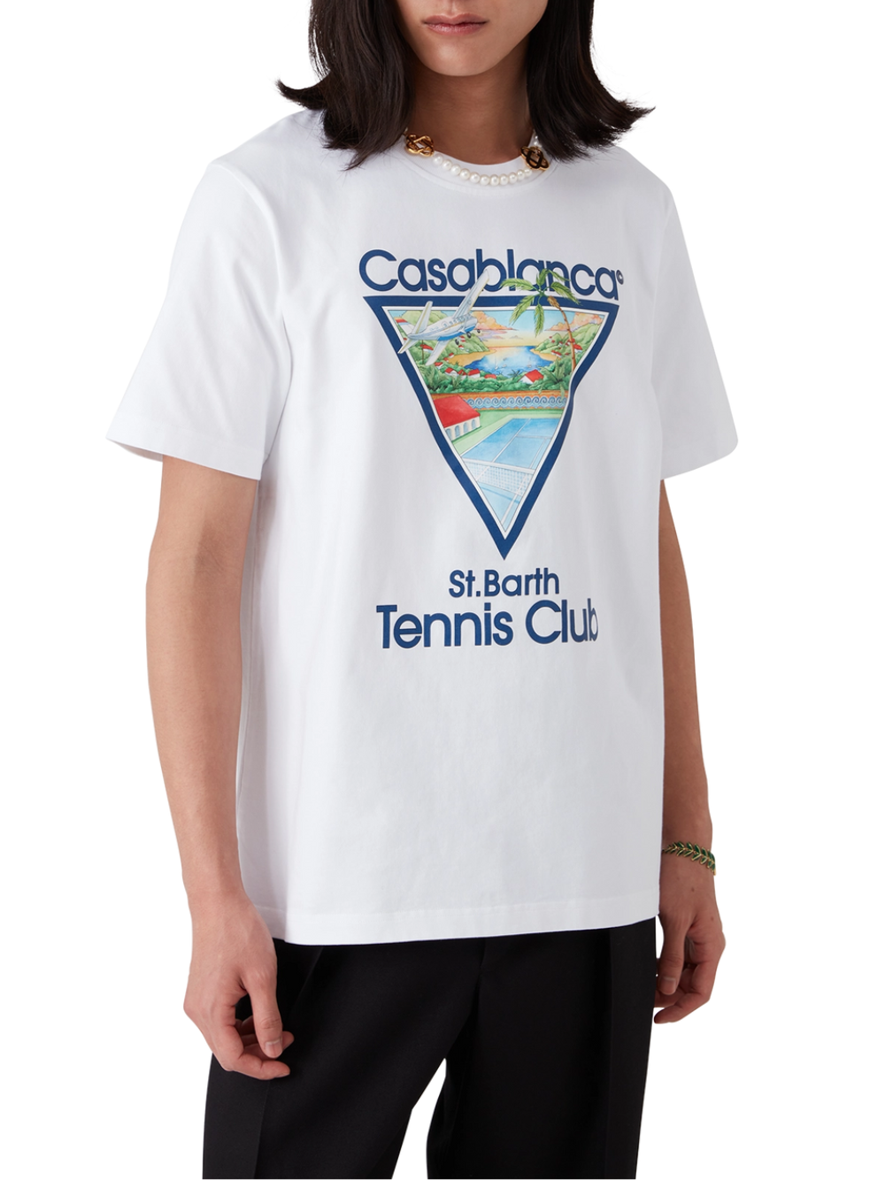 Casablanca Tennis Club Icon T-Shirt White