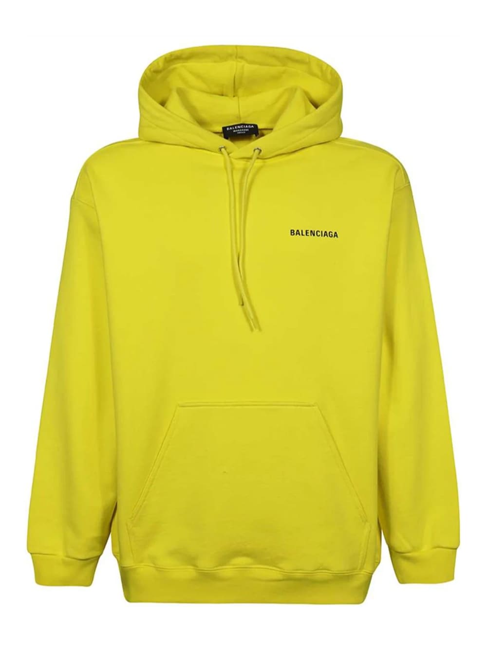 Balenciaga Logo Hooded Sweatshirt Neon Yellow