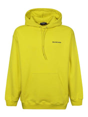Balenciaga Logo Hooded Sweatshirt Neon Yellow