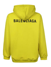 Balenciaga Logo Hooded Sweatshirt Neon Yellow