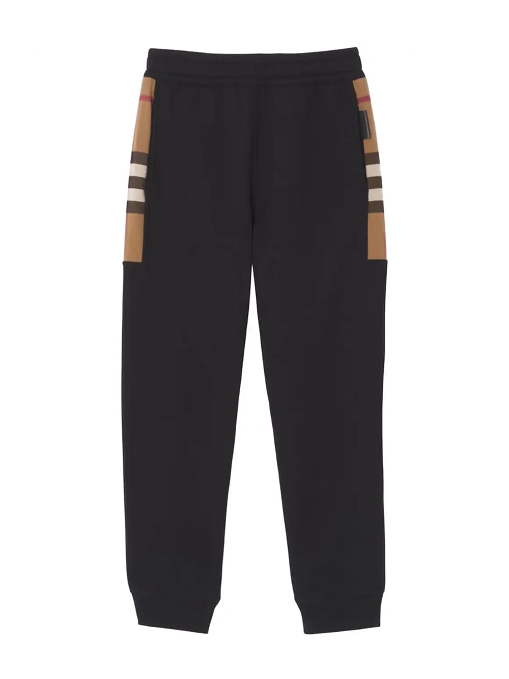 Burberry Check Panel Jogging Pants Black