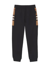 Burberry Check Panel Jogging Pants Black