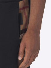 Burberry Check Panel Jogging Pants Black