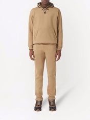 Burberry Check Panel Jogging Pants Camel Brown
