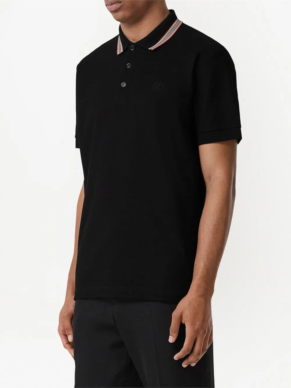 Burberry 'Pierson' TB Collar Polo-Shirt Black