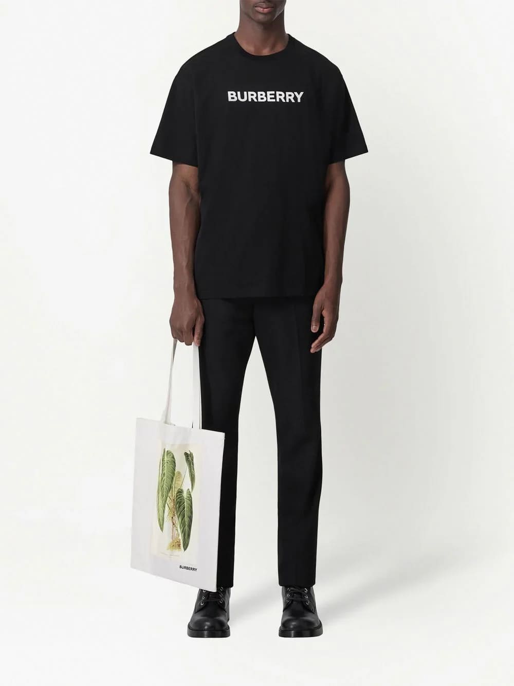 Burberry Harriston Logo Print T-Shirt Black