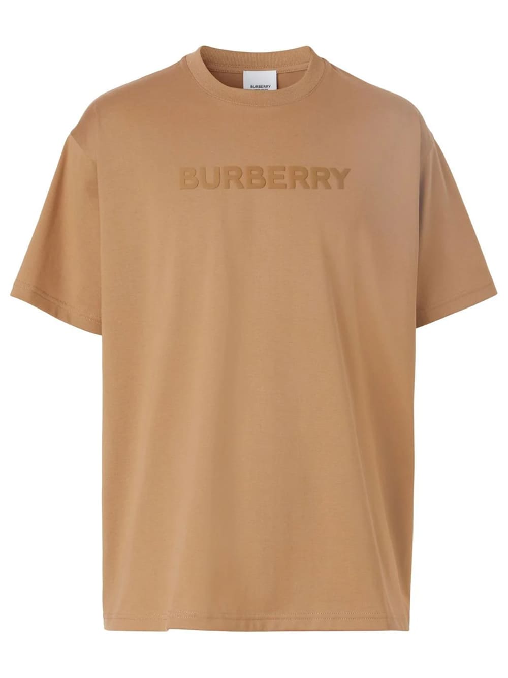 Burberry Harriston Logo Print T-Shirt Camel Brown