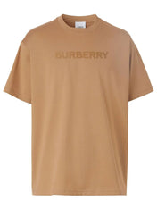Burberry Harriston Logo Print T-Shirt Camel Brown