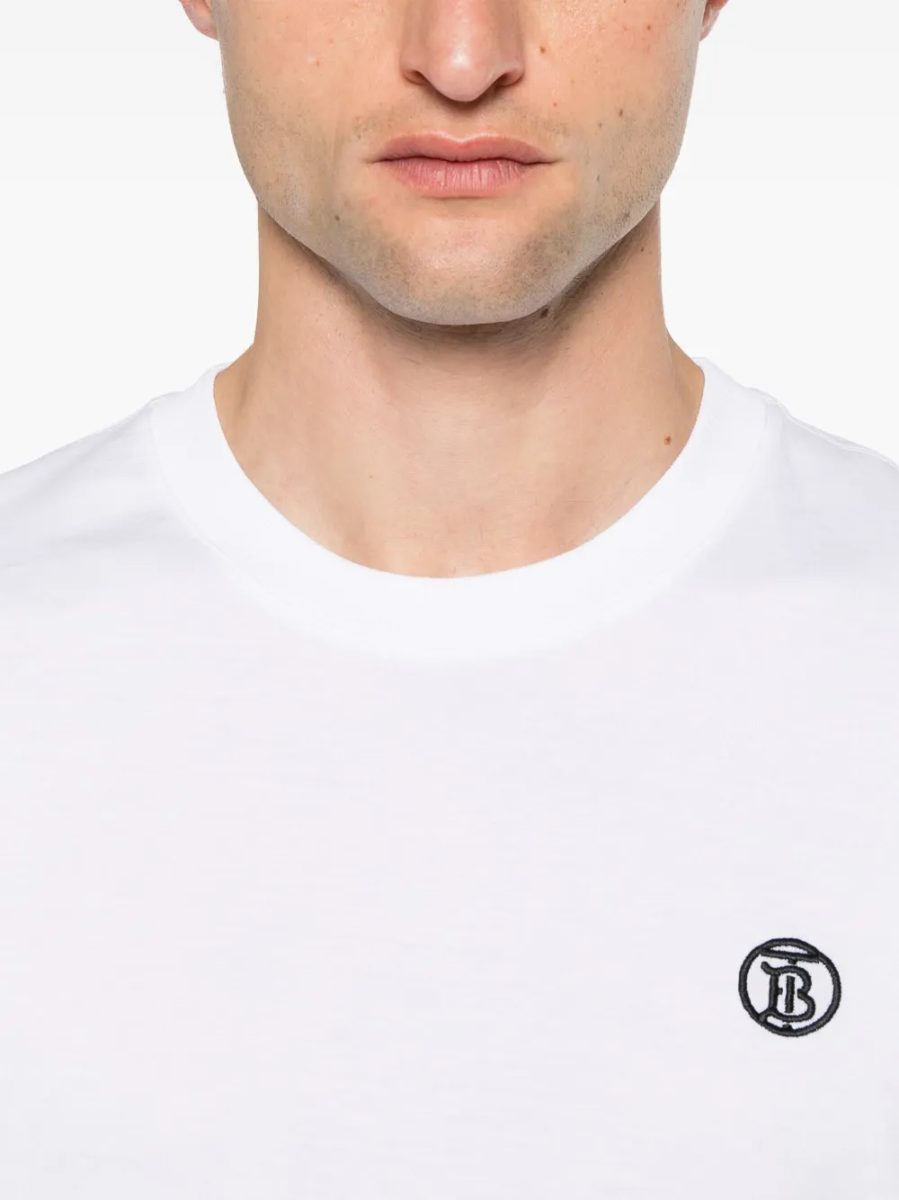 Burberry 'Parker' TB-embroidered Logo T-Shirt White