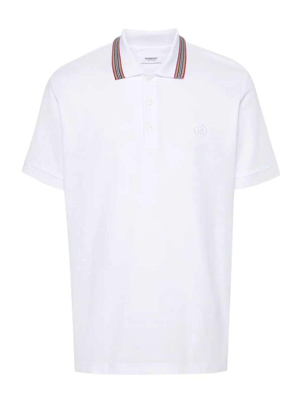 Burberry 'Pierson' TB Collar Polo-Shirt White