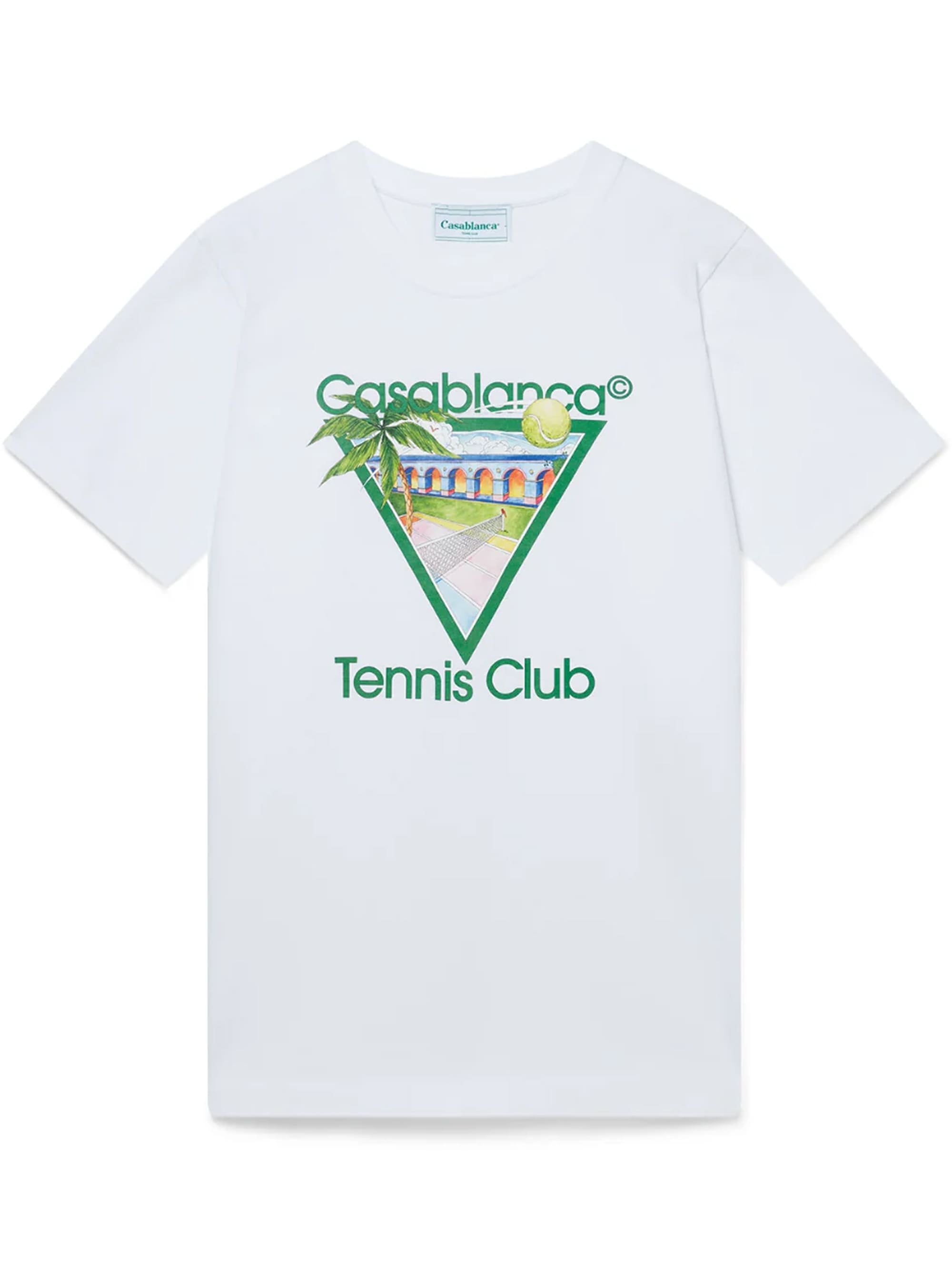 Casablanca Tennis Club Icon T Shirt White