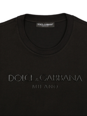 Dolce & Gabbana Black Sicily Logo Printed T-Shirt Black