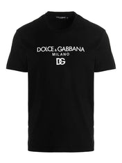 Dolce & Gabbana Embroidered DG Milano Logo T-Shirt Black