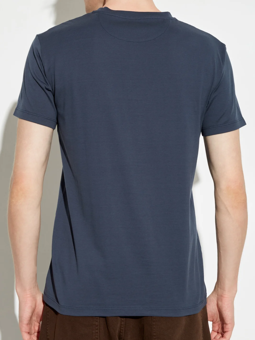 Fendi Embroidered FF Fendi Logo T-Shirt Navy Blue