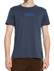 Fendi Embroidered FF Fendi Logo T-Shirt Navy Blue