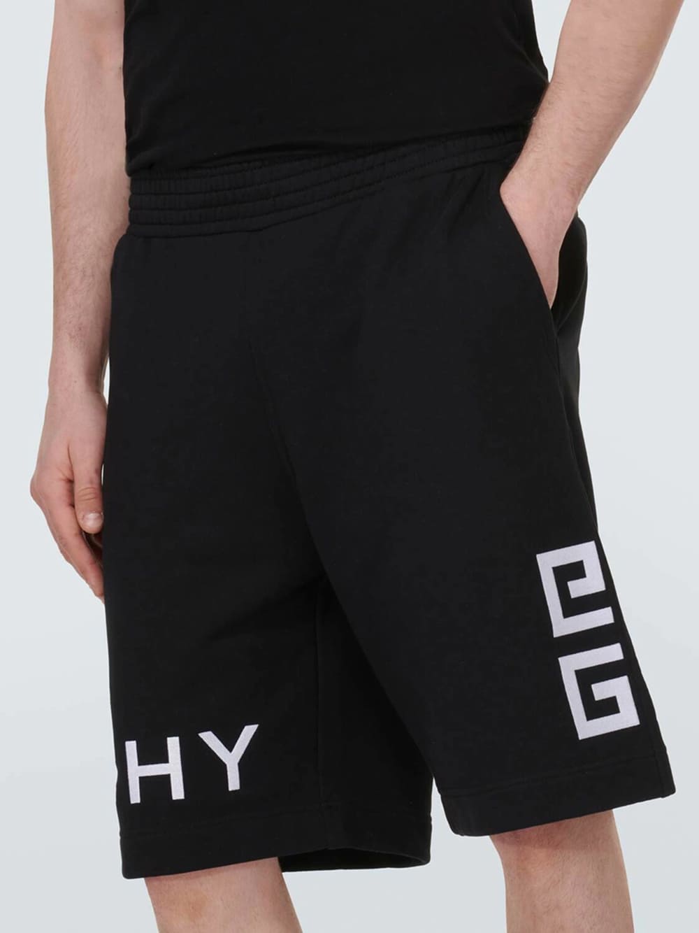 Givenchy 4G Logo Embroidered Sweatshorts Black