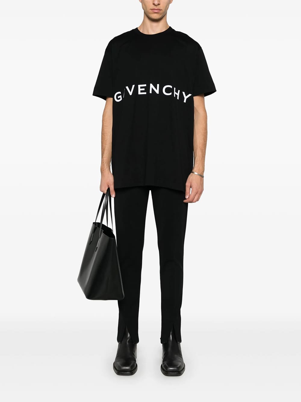 Givenchy 4G Logo Embroidered T-Shirt Black