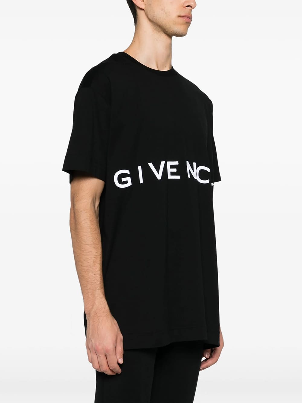Givenchy 4G Logo Embroidered T-Shirt Black