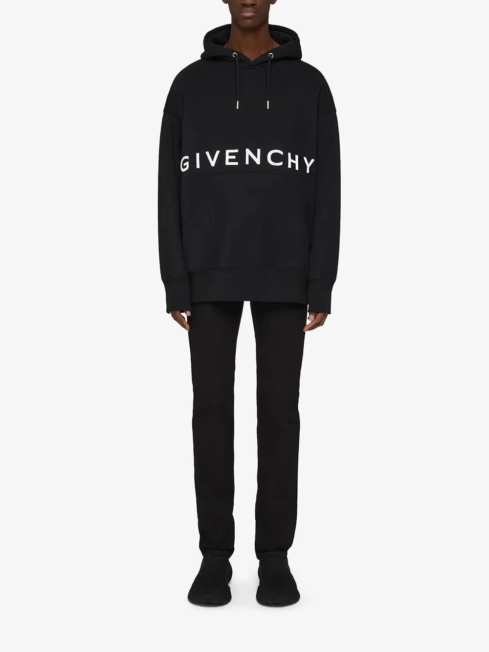 Givenchy 4G Logo Embroidered Hooded Sweatshirt Black