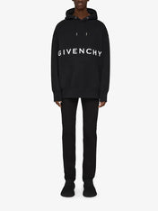 Givenchy 4G Logo Embroidered Hooded Sweatshirt Black