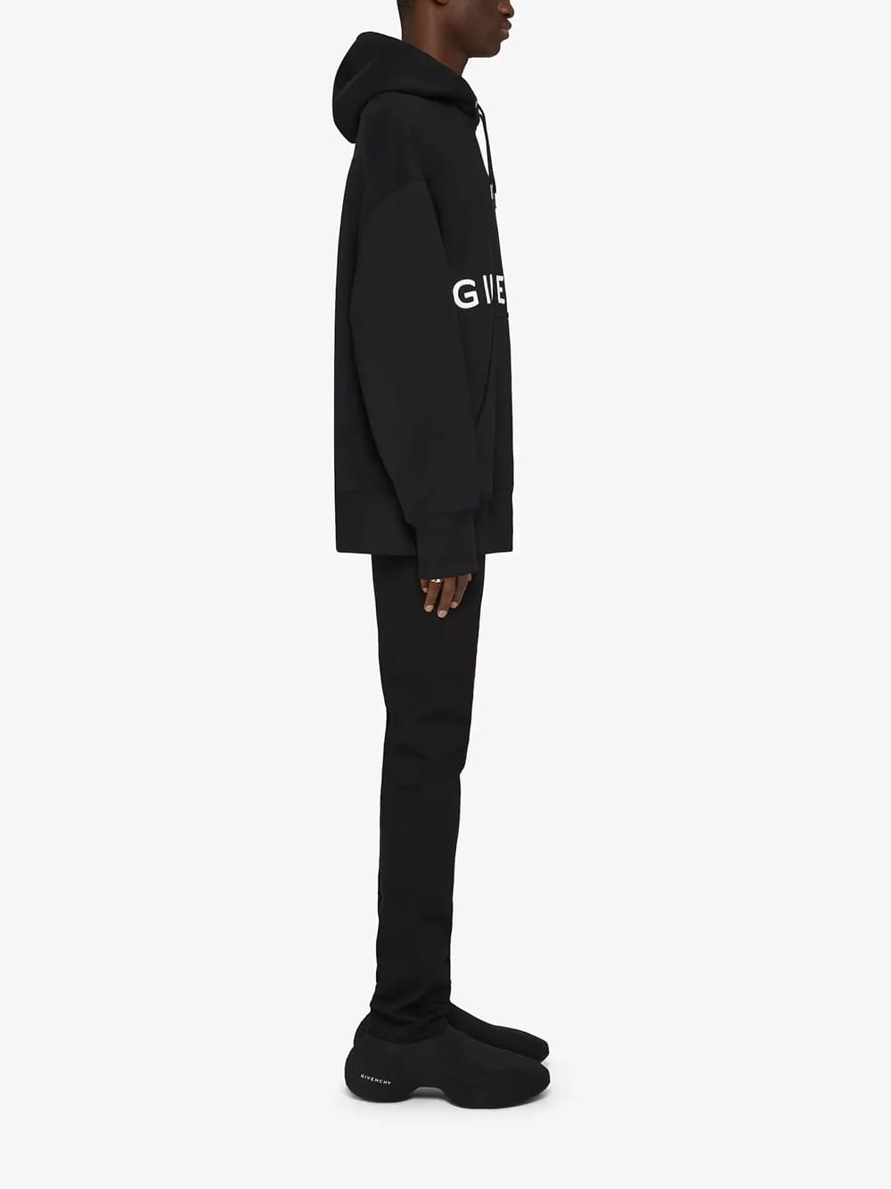 Givenchy 4G Logo Embroidered Hooded Sweatshirt Black