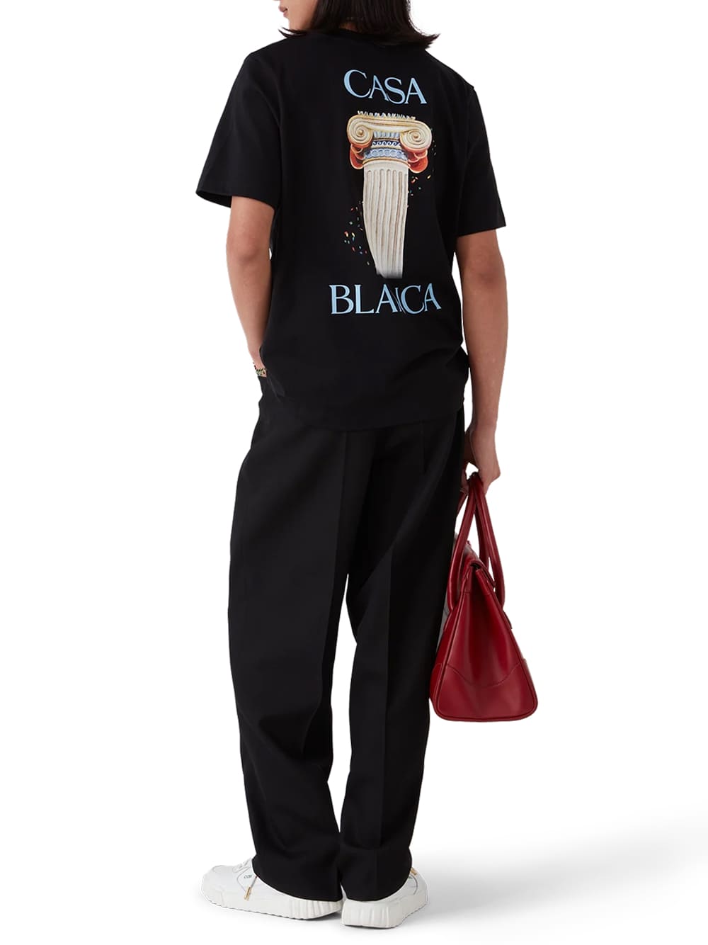 Casablanca La Colonne Short-Sleeve T-Shirt Black