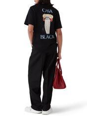 Casablanca La Colonne Short-Sleeve T-Shirt Black