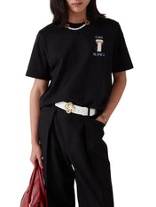 Casablanca La Colonne Short-Sleeve T-Shirt Black