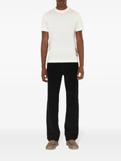 Burberry Check-Logo Patch Cotton T-Shirt White