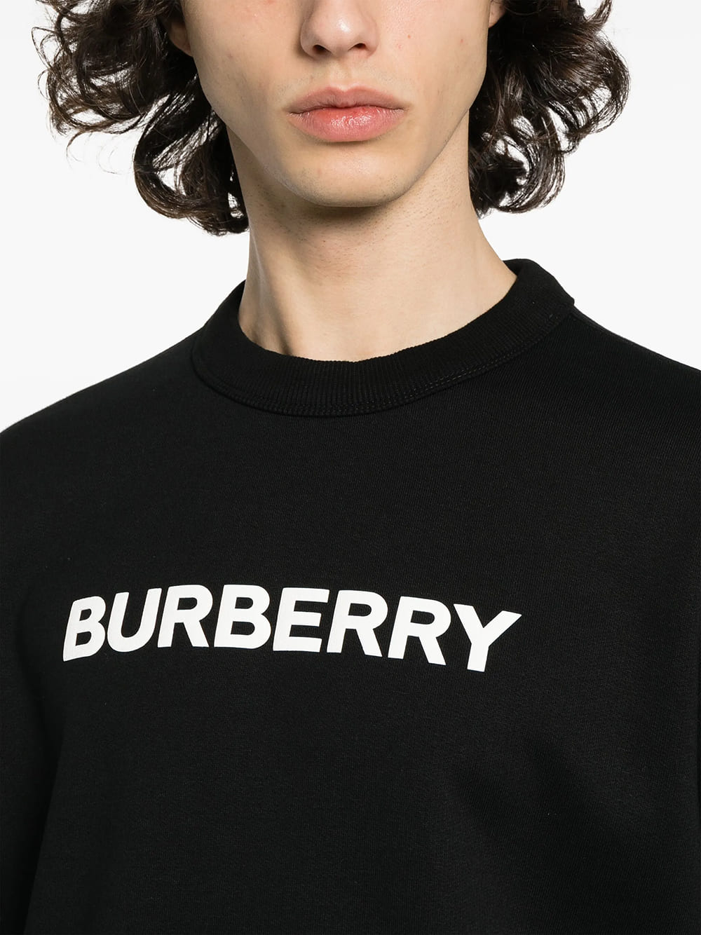 Burberry Cotton Logo Sweatshirt Black