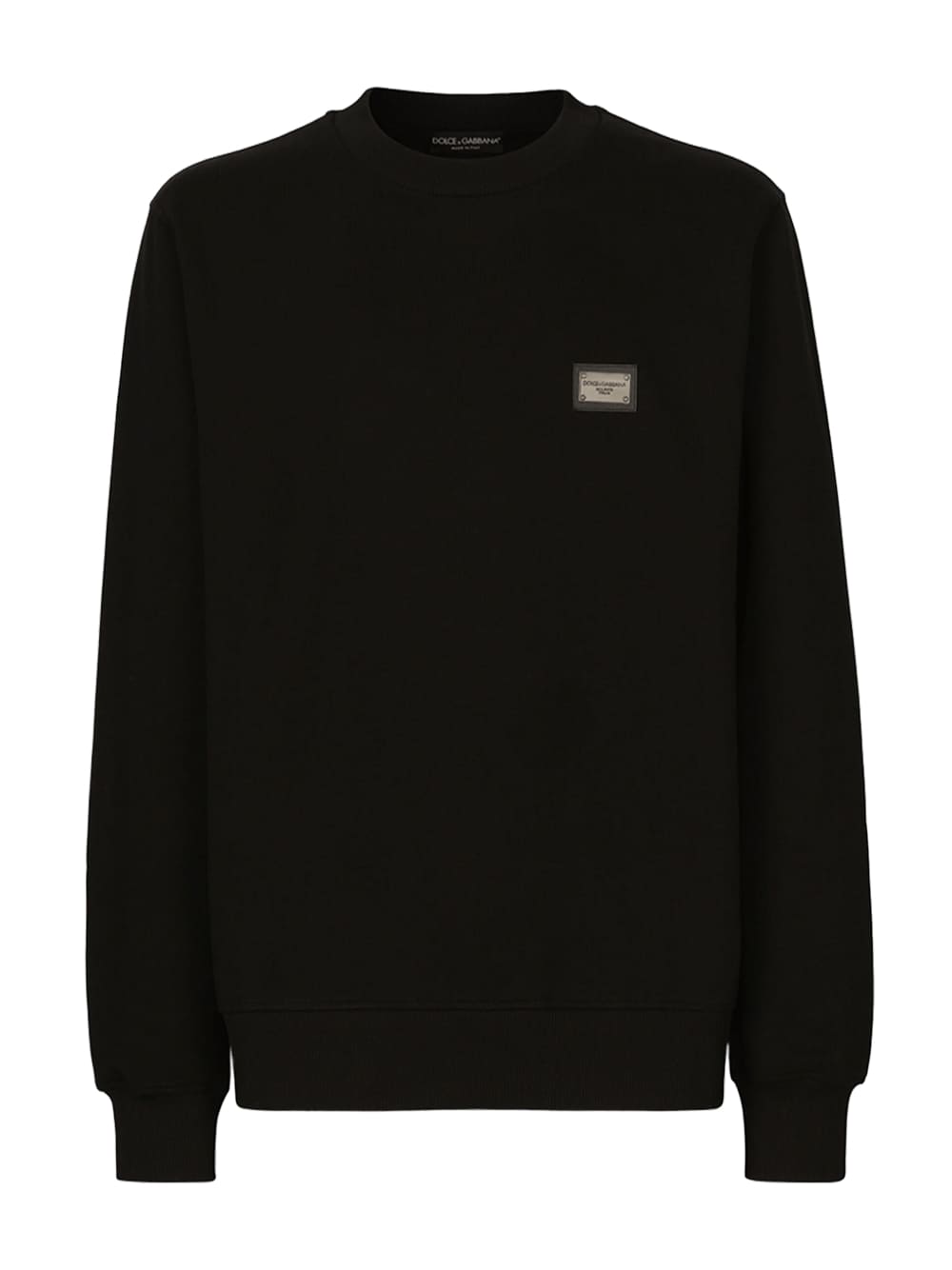 Dolce & Gabbana Logo Plaque Sweatshirt Black