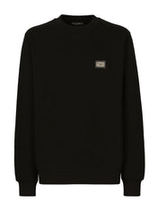 Dolce & Gabbana Logo Plaque Sweatshirt Black