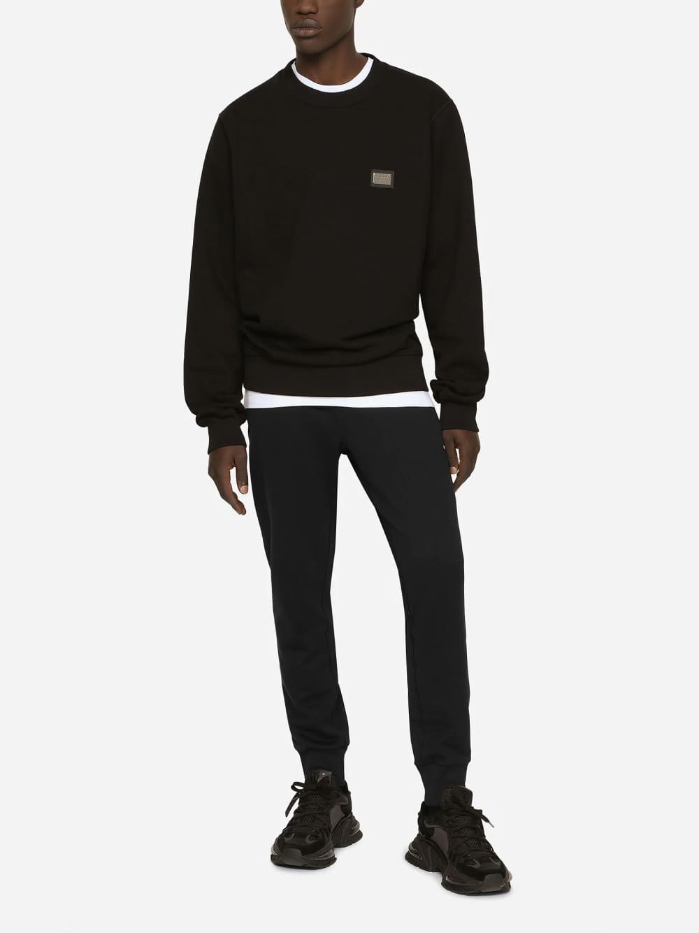 Dolce & Gabbana Logo Plaque Sweatshirt Black