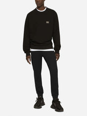 Dolce & Gabbana Logo Plaque Sweatshirt Black