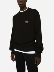 Dolce & Gabbana Logo Plaque Sweatshirt Black
