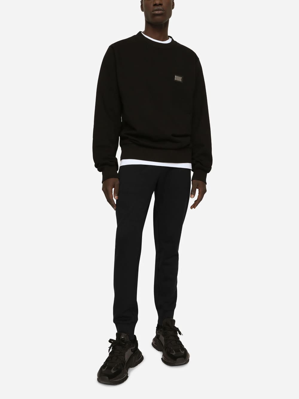 Dolce & Gabbana Logo Plaque Sweatshirt Black