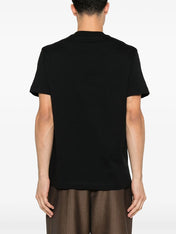 Burberry Check-Logo Patch Cotton T-Shirt Black