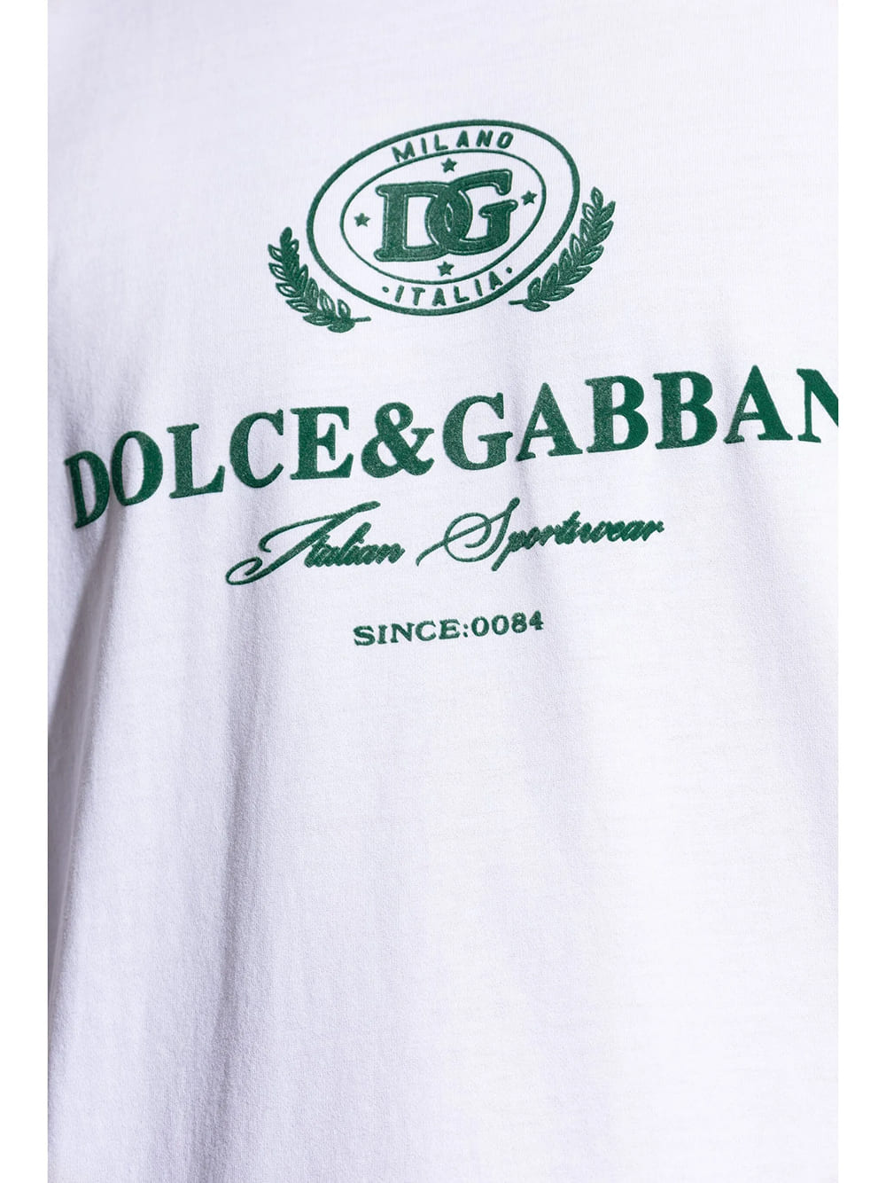 Dolce & Gabbana Italian Sportswear Logo-Print Cotton T-Shirt White