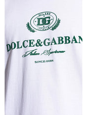 Dolce & Gabbana Italian Sportswear Logo-Print Cotton T-Shirt White