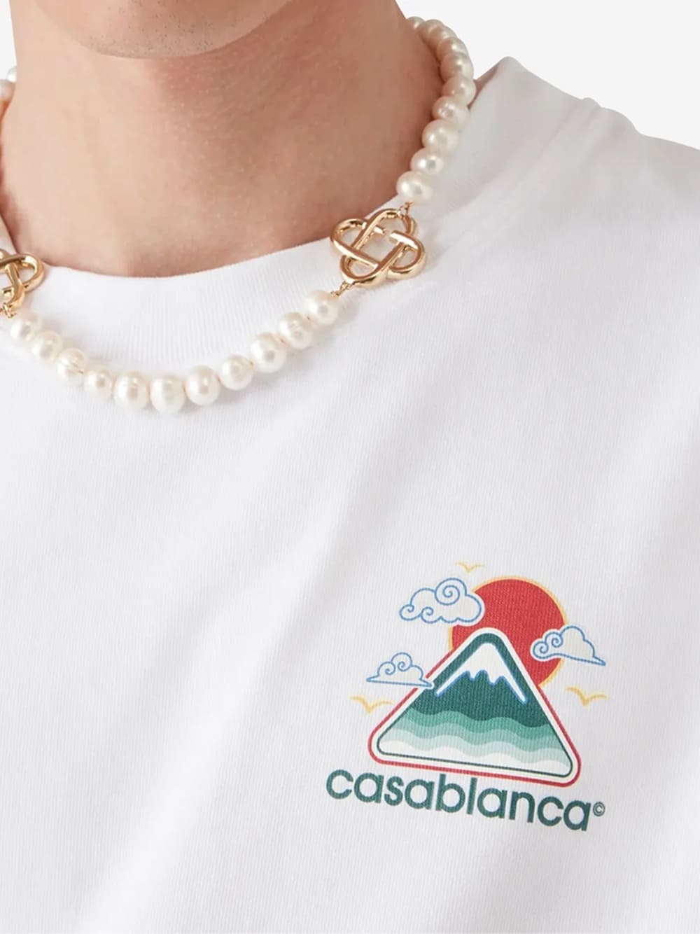 Casablanca Montagne Ondulee T-Shirt White