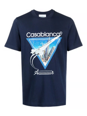 Casablanca Air T-Shirt Navy Blue