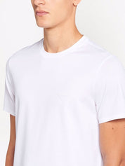 Prada Triangle Logo T-Shirt Stretch Cotton White