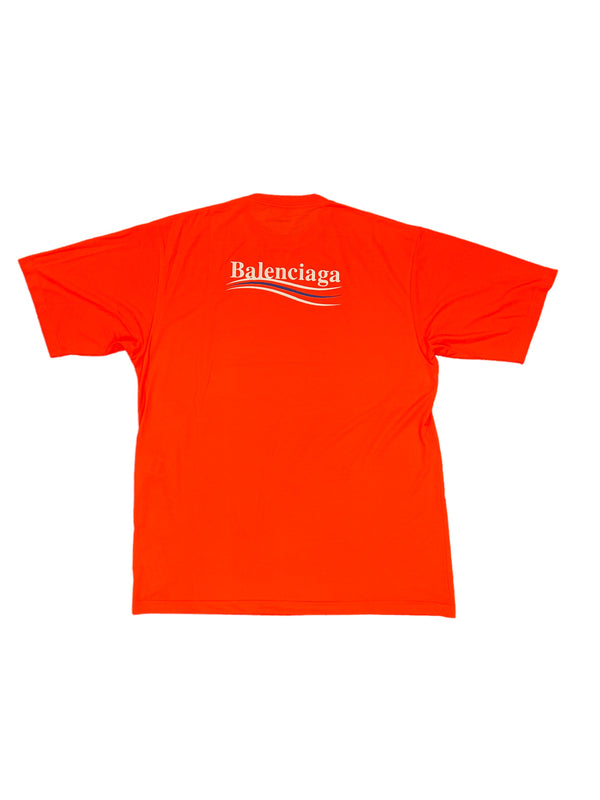Balenciaga political print t shirt Orange