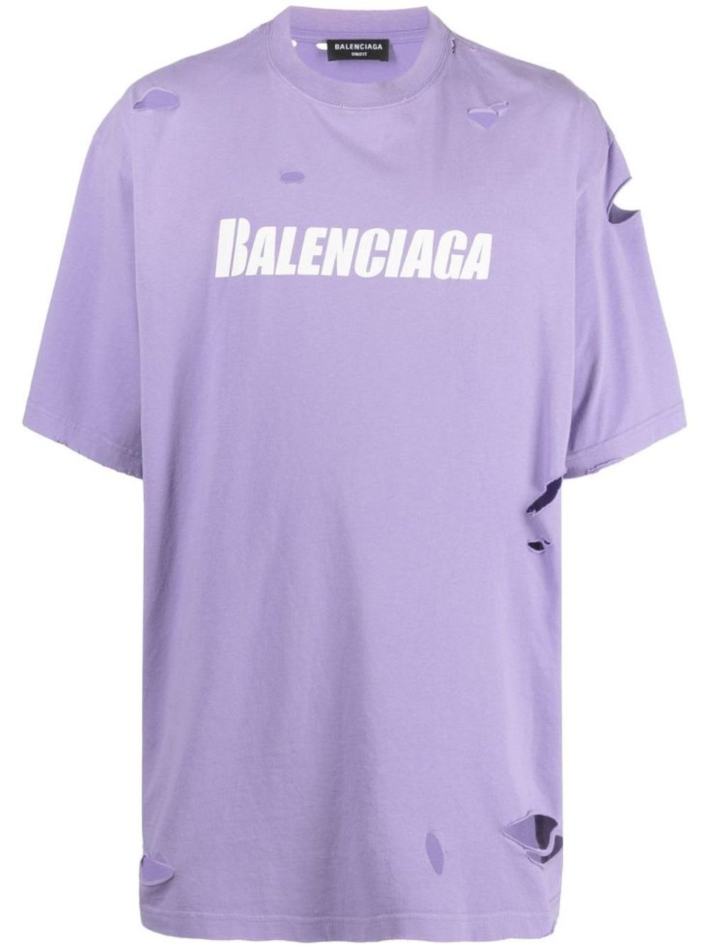 Balenciaga Distressed T-Shirt Purple