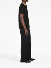 Burberry Vintage Check Print Collar Polo Shirt Black