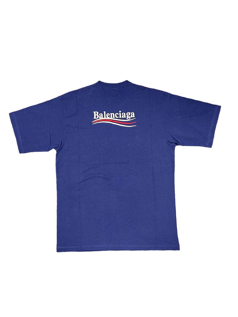 Balenciaga political t shirt blue