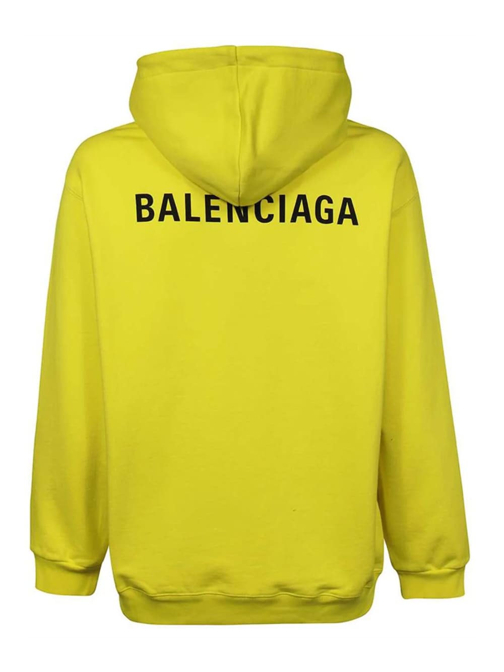 Balenciaga Logo Hooded Sweatshirt Neon Yellow –